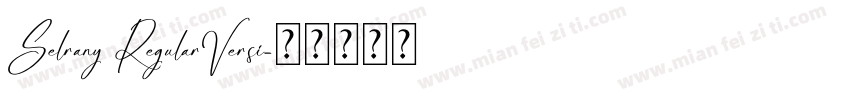 Selrany RegularVersi字体转换